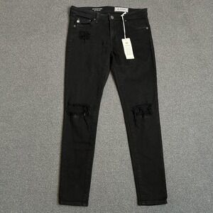 AG Jeans Legging Ankle Womens 27R Black Distressed Skinny Stretch Denim USA